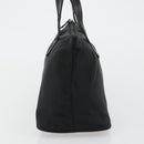 PRADA Hand Bag Nylon Black Silver Auth 188434-3