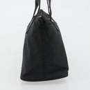 PRADA Hand Bag Nylon Black Silver Auth 188434-4