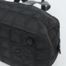 CHANEL New Travel Line Hand Bag Nylon Black CC Auth 188435-10