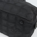 CHANEL New Travel Line Hand Bag Nylon Black CC Auth 188435-12