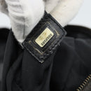 CHANEL New Travel Line Hand Bag Nylon Black CC Auth 188435-21