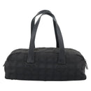 CHANEL New Travel Line Hand Bag Nylon Black CC Auth 188435-3