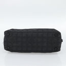 CHANEL New Travel Line Hand Bag Nylon Black CC Auth 188435-9