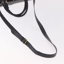 CELINE Cabas De France Hand Bag Canvas Leather 2way Beige Gold Auth 188436-10