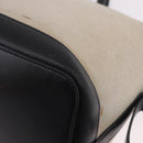 CELINE Cabas De France Hand Bag Canvas Leather 2way Beige Gold Auth 188436-19