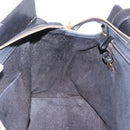 CELINE Cabas De France Hand Bag Canvas Leather 2way Beige Gold Auth 188436-23