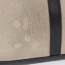 CELINE Cabas De France Hand Bag Canvas Leather 2way Beige Gold Auth 188436-4