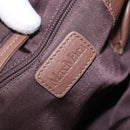 Max Mara Hand Bag Leather Brown Gold Auth 188438A-17