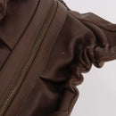 Max Mara Hand Bag Leather Brown Gold Auth 188438A-7