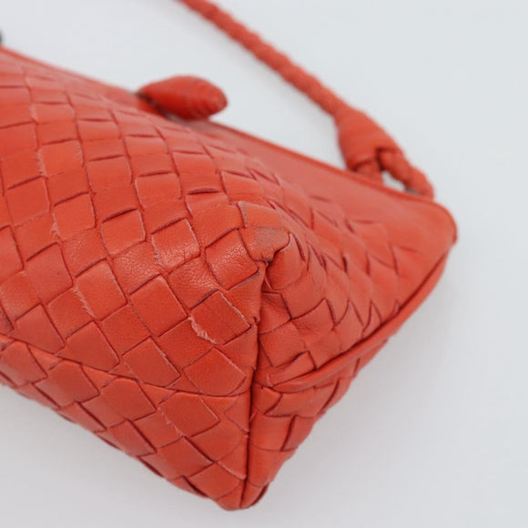 BOTTEGA VENETA INTRECCIATO Handtas Leer Rood 120773 Auth 188439A