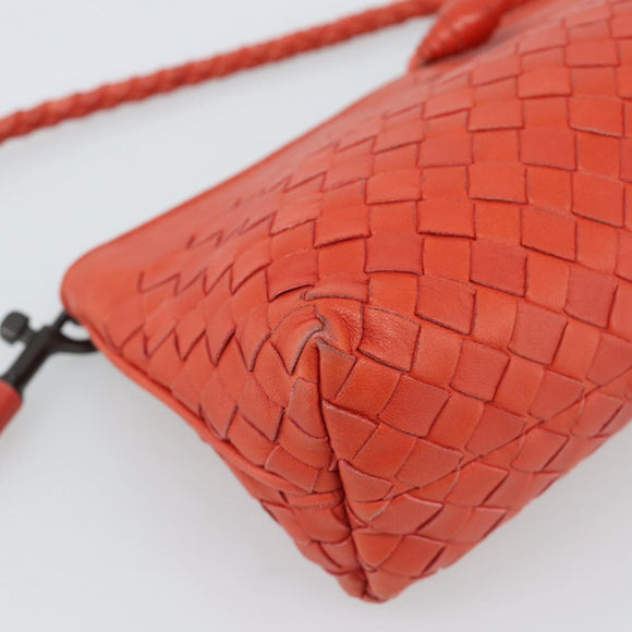 BOTTEGA VENETA INTRECCIATO Handtas Leer Rood 120773 Auth 188439A