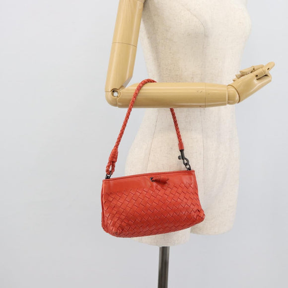 BOTTEGA VENETA INTRECCIATO Handtas Leer Rood 120773 Auth 188439A