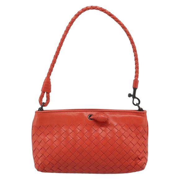 BOTTEGA VENETA INTRECCIATO Handtas Leer Rood 120773 Auth 188439A