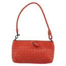 BOTTEGA VENETA INTRECCIATO Handtas Leer Rood 120773 Auth 188439A-2