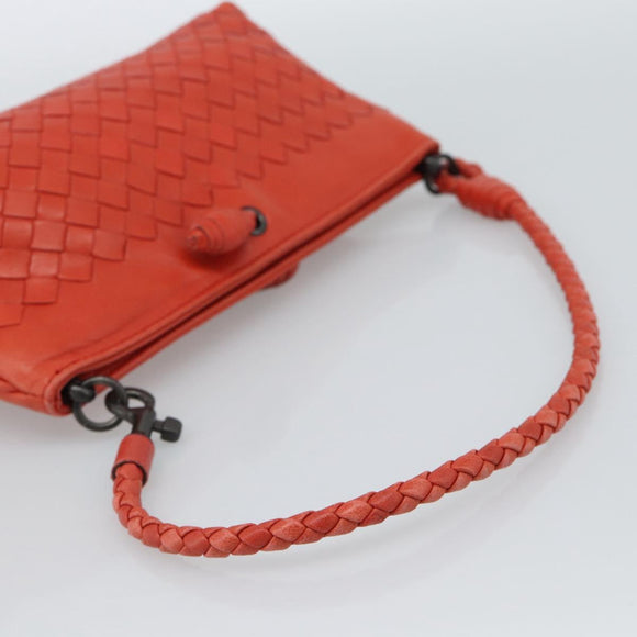 BOTTEGA VENETA INTRECCIATO Handtas Leer Rood 120773 Auth 188439A