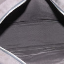 HERMES Her Line MM Hand Bag Canvas Gray Silver Auth 188440A-9