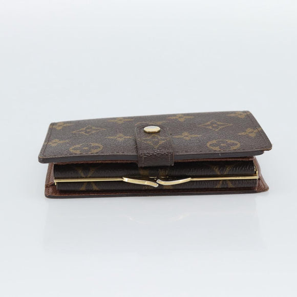 LOUIS VUITTON Monogram Porte Monnaie Billets Viennois Wallet M61663 Auth 188441A