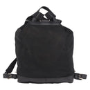 PRADA Backpack Nylon Black Silver Auth 188443-3