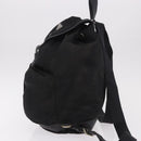 PRADA Backpack Nylon Black Silver Auth 188443-5