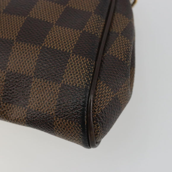 LOUIS VUITTON Damier Ebene Eva Shoulder Bag N55213 LV Auth 188452
