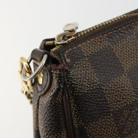 LOUIS VUITTON Damier Ebene Eva Shoulder Bag N55213 LV Auth 188452