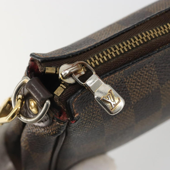 LOUIS VUITTON Damier Ebene Eva Shoulder Bag N55213 LV Auth 188452