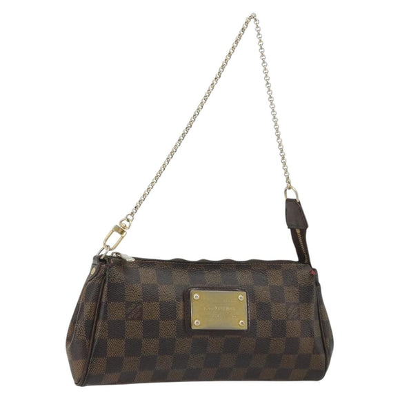 LOUIS VUITTON Damier Ebene Eva Shoulder Bag N55213 LV Auth 188452