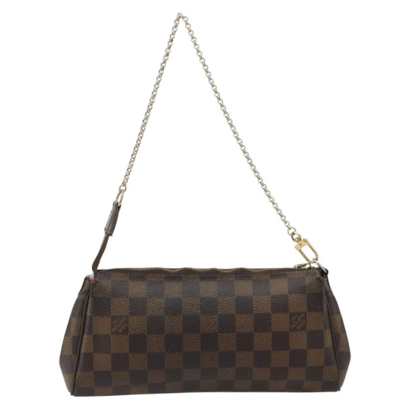 LOUIS VUITTON Damier Ebene Eva Shoulder Bag N55213 LV Auth 188452