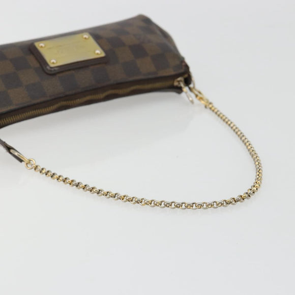 LOUIS VUITTON Damier Ebene Eva Shoulder Bag N55213 LV Auth 188452