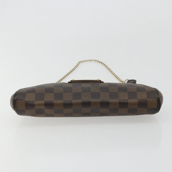 LOUIS VUITTON Damier Ebene Eva Shoulder Bag N55213 LV Auth 188452