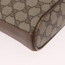 GUCCI GG Supreme Web Sherry Line Shoulder Bag PVC Beige Gold Auth 188457-12