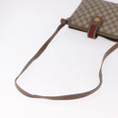 GUCCI GG Supreme Web Sherry Line Shoulder Bag PVC Beige Gold Auth 188457-7