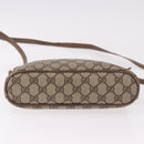 GUCCI GG Supreme Web Sherry Line Shoulder Bag PVC Beige Gold Auth 188457-9