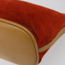 GUCCI Accessory Pouch Suede Orange Gold 039 1103 2123 Auth 188458-10