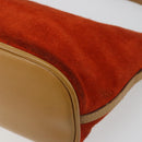 GUCCI Accessory Pouch Suede Orange Gold 039 1103 2123 Auth 188458-15