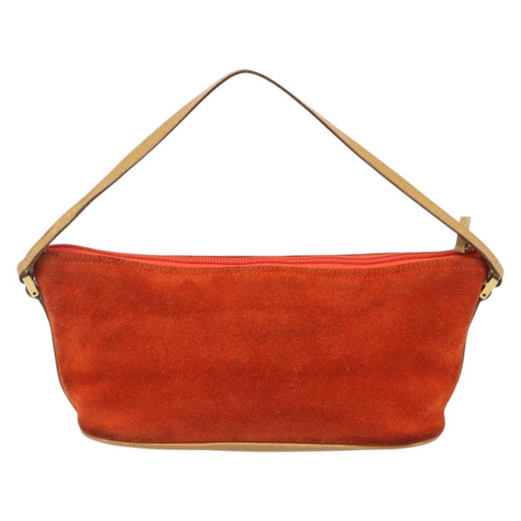 GUCCI Accessory Pouch Suede Orange Gold 039 1103 2123 Auth 188458