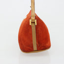 GUCCI Accessory Pouch Suede Orange Gold 039 1103 2123 Auth 188458-3