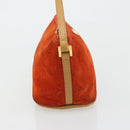 GUCCI Accessory Pouch Suede Orange Gold 039 1103 2123 Auth 188458-4