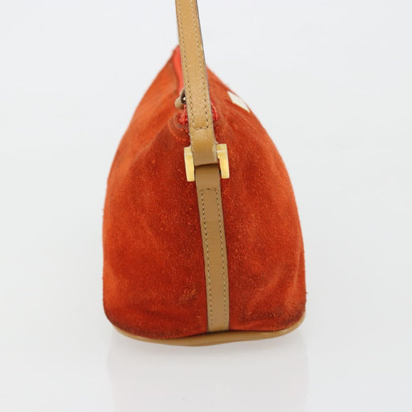 GUCCI Accessory Pouch Suede Orange Gold 039 1103 2123 Auth 188458