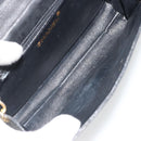 CHANEL Chain Shoulder Bag Lamb Skin Black Gold CC Auth 188459-11