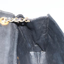 CHANEL Chain Shoulder Bag Lamb Skin Black Gold CC Auth 188459-19