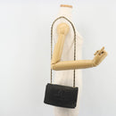 CHANEL Chain Shoulder Bag Lamb Skin Black Gold CC Auth 188459-23