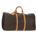 LOUIS VUITTON Monogram Keepall 55 Boston Bag M41424 LV Auth 188460SAV-1