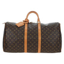 LOUIS VUITTON Monogram Keepall 55 Boston Bag M41424 LV Auth 188460SAV-13