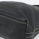 PRADA Shoulder Bag Leather Black Silver Auth 188461A-9