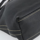PRADA Shoulder Bag Leather Black Silver Auth 188461A-14