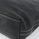 PRADA Shoulder Bag Leather Black Silver Auth 188461A-15