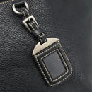 PRADA Shoulder Bag Leather Black Silver Auth 188461A-17