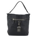PRADA Shoulder Bag Leather Black Silver Auth 188461A-13