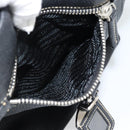 PRADA Shoulder Bag Leather Black Silver Auth 188461A-23